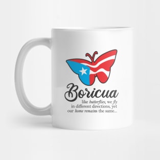 Boricua Flag Familia Butterfly Puerto Rico Mug